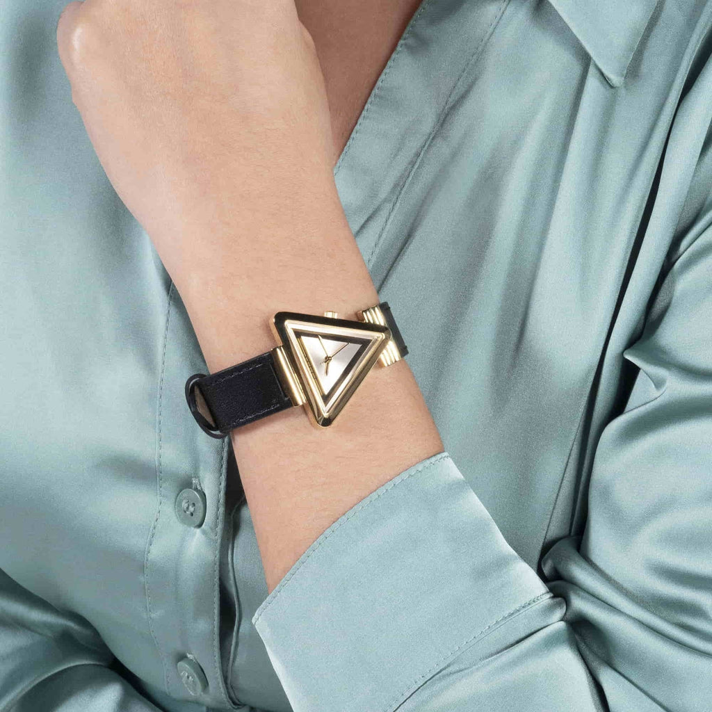 Guess Fame Quartz Black Dial Black Leather Strap Watch For Women - GW0504L5 Buy Now By Guess