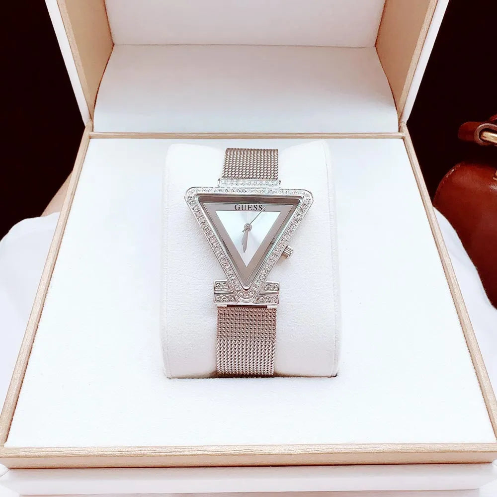 Guess Quartz Silver Dial Silver Mesh Strap Watch For Women - GW050L1 Buy Now By Guess