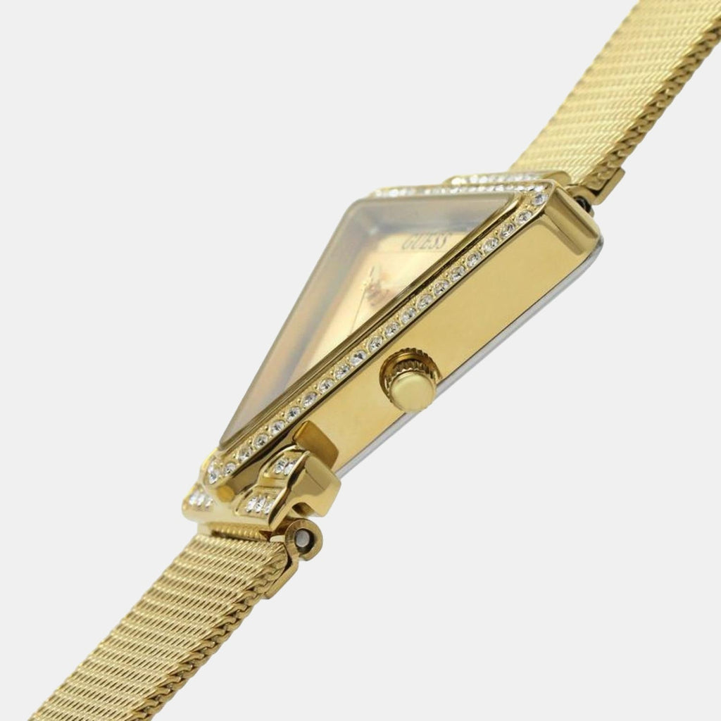 Guess Fame Diamonds Gold Dial Gold Mesh Bracelet Watch for Women - GW0508L2 Buy Now By Guess