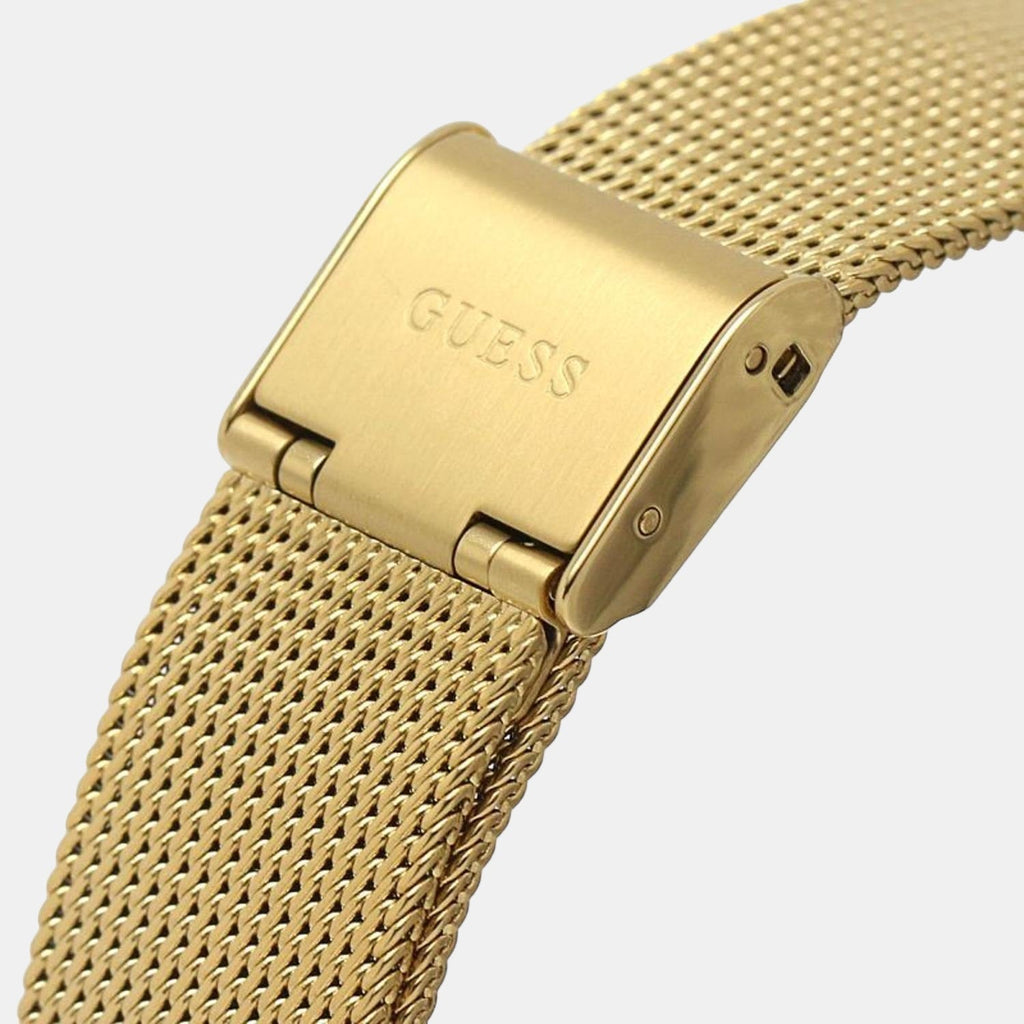 Guess Fame Diamonds Gold Dial Gold Mesh Bracelet Watch for Women - GW0508L2 Buy Now By Guess