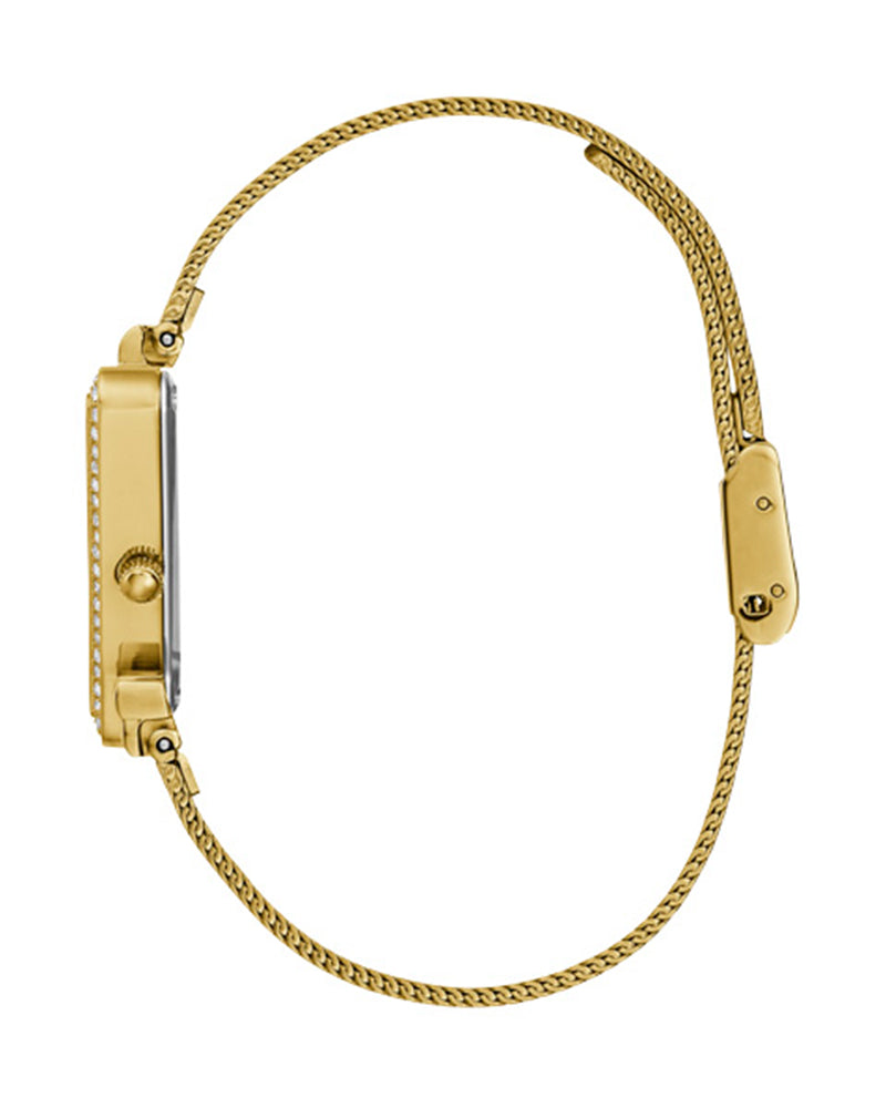 Guess Fame Diamonds Gold Dial Gold Mesh Bracelet Watch for Women - GW0508L2 Buy Now By Guess