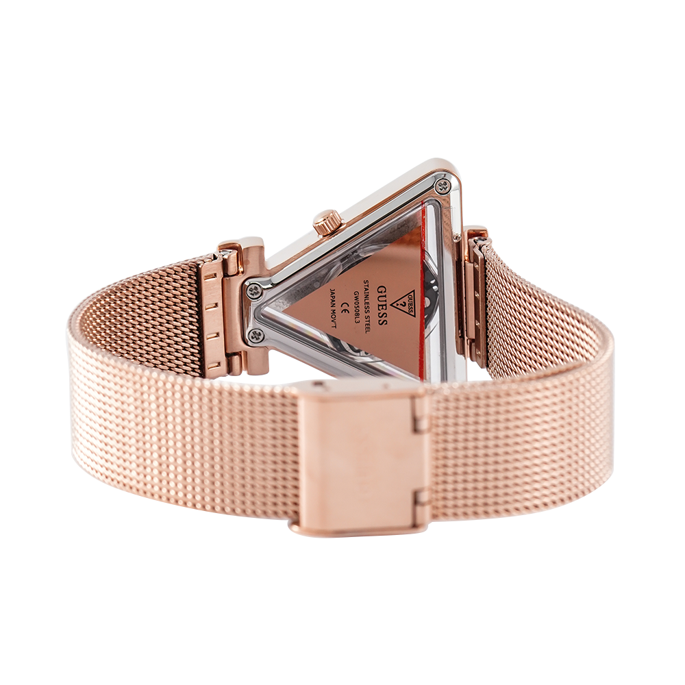 Guess Fame Diamonds Rose Gold Dial Rose Gold Mesh Bracelet Watch for Women - GW0508L3 Buy Now By Guess