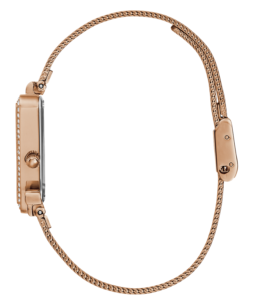 Guess Dream Crystals Rose Gold Dial Rose Gold Mesh Bracelet Watch For Women - GW0550L3 Buy Now By Guess