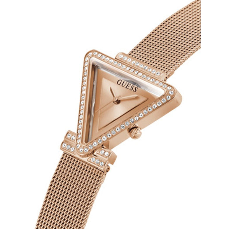 Guess Fame Diamonds Rose Gold Dial Rose Gold Mesh Bracelet Watch for Women - GW0508L3 Buy Now By Guess