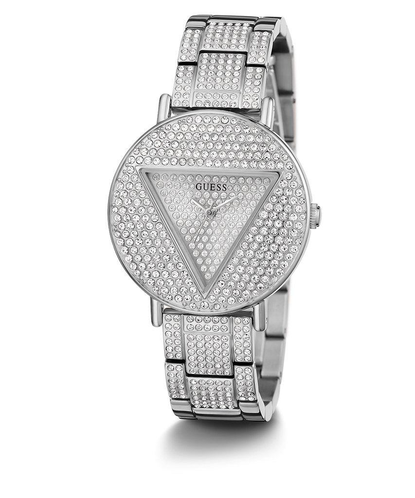 Guess Trend Diamonds Silver Dial Silver Steel Strap Watch for Women - GW0512L1 Buy Now By Guess