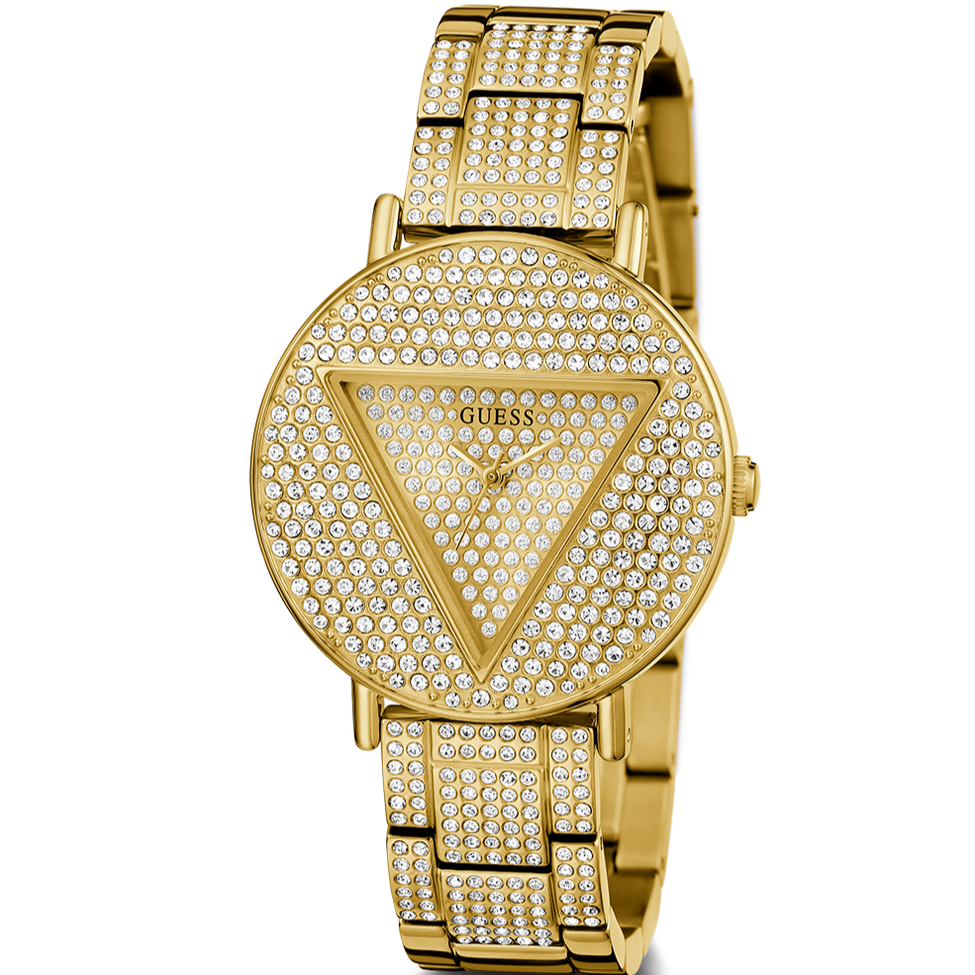 Guess Trend Diamonds Gold Dial Gold Steel Strap Watch for Women - GW0512L2 Buy Now By Guess