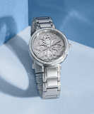 Guess Lily Quartz Silver Dial Silver Steel Strap Watch For Women - GW0528L1 Buy Now By Guess