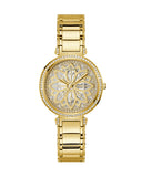 Guess Lily Quartz Gold Dial Gold Steel Strap Watch For Women - GW0528L2 Buy Now By Guess