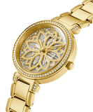 Guess Lily Quartz Gold Dial Gold Steel Strap Watch For Women - GW0528L2 Buy Now By Guess