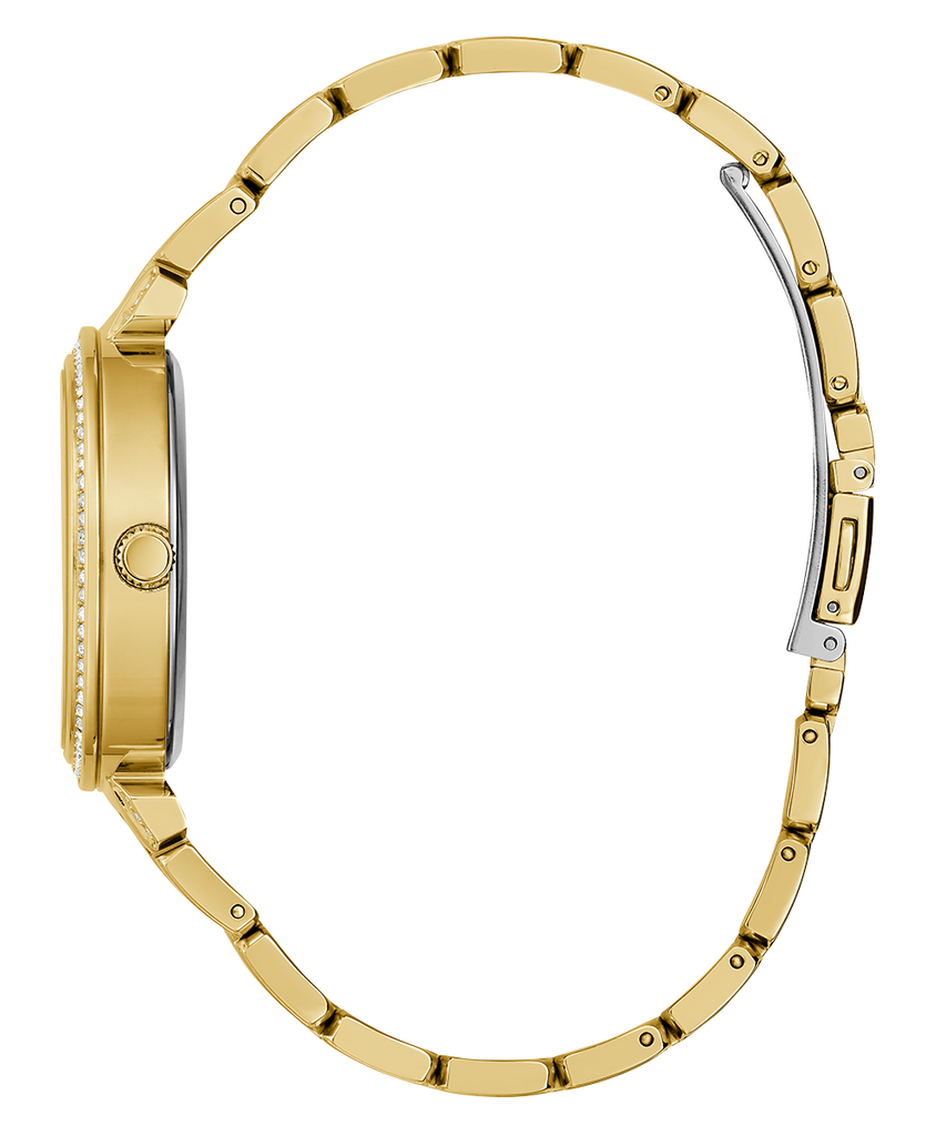 Guess Lily Quartz Gold Dial Gold Steel Strap Watch For Women - GW0528L2 Buy Now By Guess