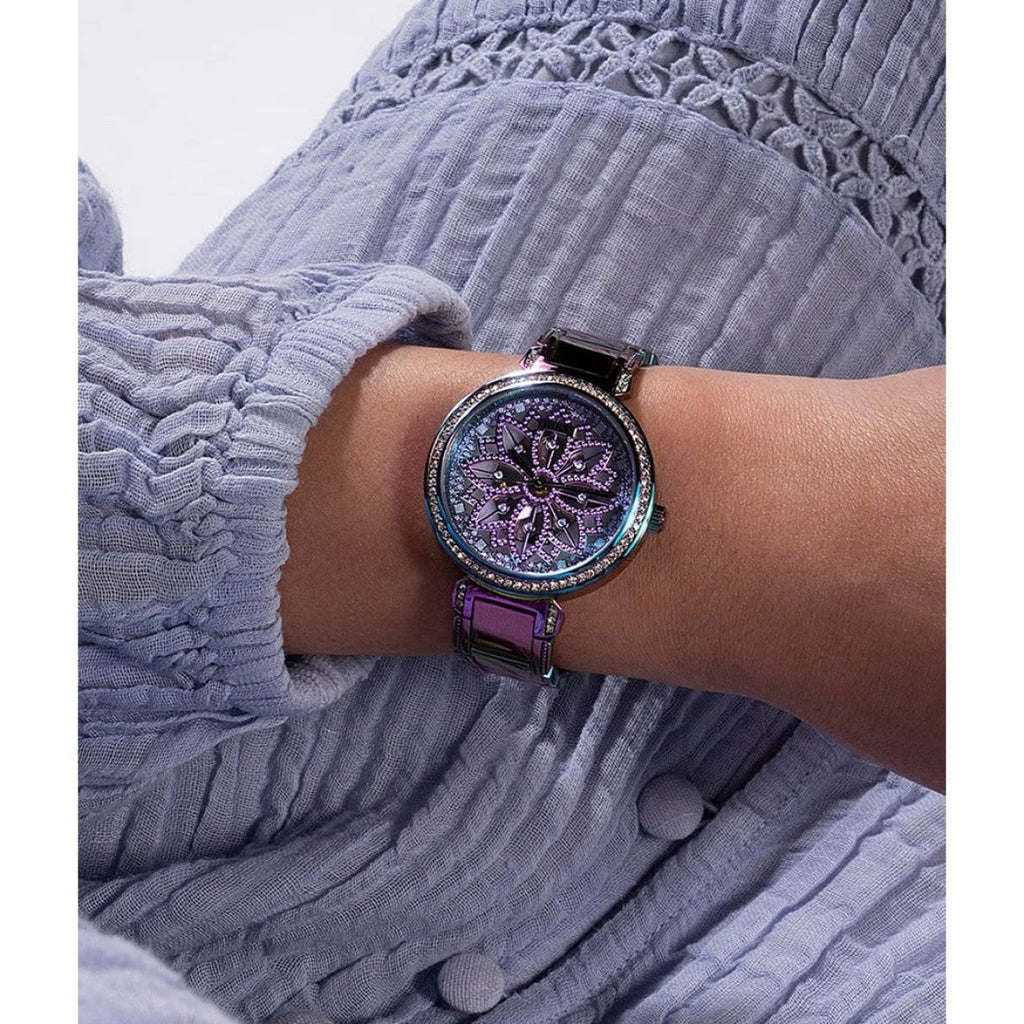Guess Lily Analog Purple Dial Purple Steel Strap Watch For Women - GW0528L4 Buy Now By Guess