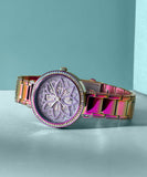 Guess Lily Analog Purple Dial Purple Steel Strap Watch For Women - GW0528L4 Buy Now By Guess