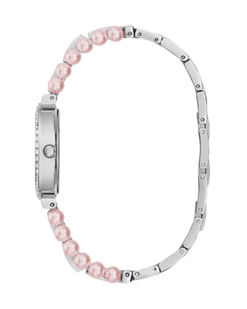 Guess Gala Diamonds Silver Dial Two Tone Steel Strap Watch for Women - GW0531L1 Buy Now By Guess