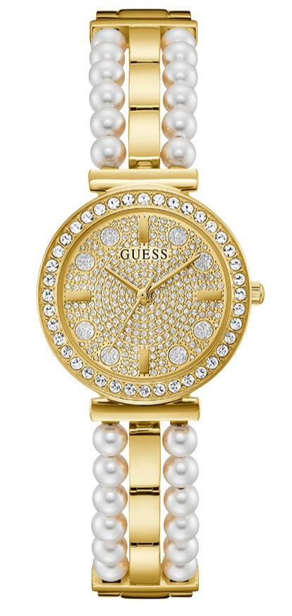 Guess Gala Diamonds Gold Dial Two Tone Steel Strap Watch for Women - GW0531L2 Buy Now By Guess