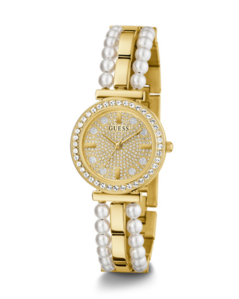 Guess Gala Diamonds Gold Dial Two Tone Steel Strap Watch for Women - GW0531L2 Buy Now By Guess