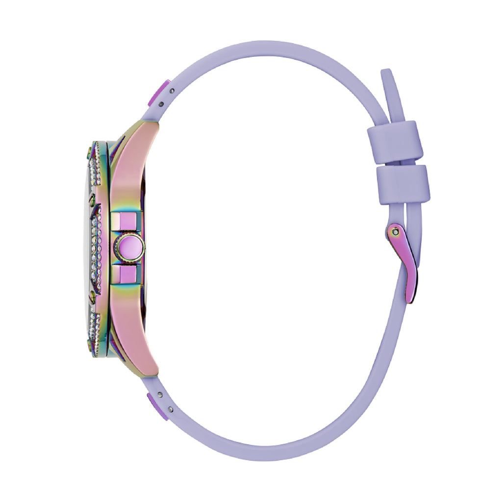 Guess Queen Quartz Purple Dial Purple Silicone Strap Watch For Women - GW0536L4 Buy Now By Guess