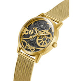 Guess Gadget Gold Dial Gold Mesh Bracelet Watch for Men - GW0538G2 Buy Now By Guess