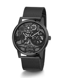 Guess Gadget Black Dial Black Mesh Bracelet Watch for Men - GW0538G3 Buy Now By Guess
