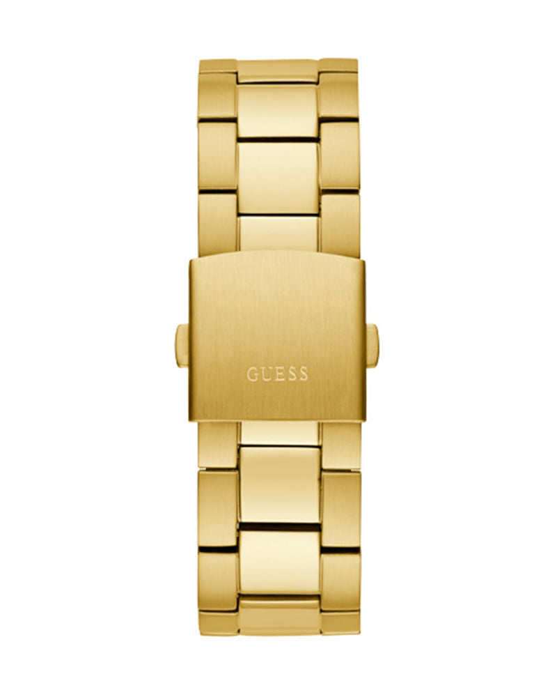 Guess Edge Chronograph Black Dial Gold Steel Strap Watch For Men - GW0539G2 Buy Now By Guess