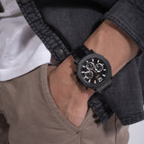 Guess Edge Chronograph Black Dial Black Steel Strap Watch For Men - GW0539G3 Buy Now By Guess