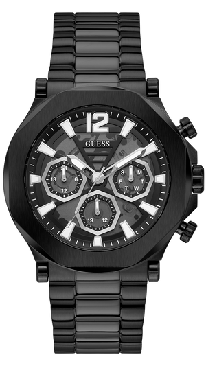 Guess Edge Chronograph Black Dial Black Steel Strap Watch For Men - GW0539G3 Buy Now By Guess