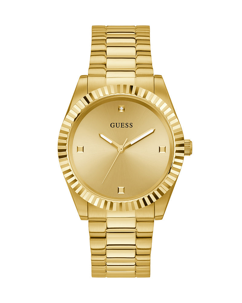 Guess Connoisseur Analog Gold Dial Gold Steel Strap Watch For Men - GW0542G2 Buy Now By Guess