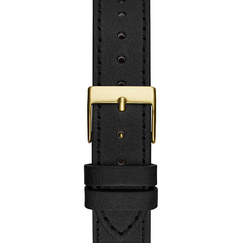 Guess Fame Quartz Gold Dial Black Leather Strap Watch For Women - GW0548L3 Buy Now By Guess