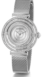 Guess Dream Crystals Silver Dial Silver Mesh Strap Watch For Women - GW0550L1 Buy Now By Guess