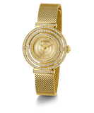 Guess Dream Quartz Gold Dial Gold Mesh Strap Watch For Women - GW0550L2 Buy Now By Guess