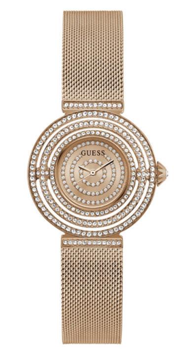 Guess Dream Crystals Rose Gold Dial Rose Gold Mesh Bracelet Watch For Women - GW0550L3 Buy Now By Guess