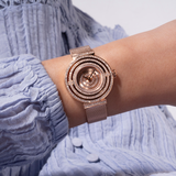 Guess Dream Crystals Rose Gold Dial Rose Gold Mesh Bracelet Watch For Women - GW0550L3 Buy Now By Guess