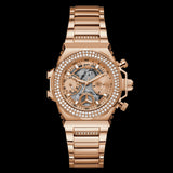 Guess Fusion Chronograph Rose Gold Dial Rose Gold Steel Strap Watch for Women - GW0552L3 Buy Now By Guess