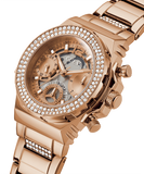 Guess Fusion Chronograph Rose Gold Dial Rose Gold Steel Strap Watch for Women - GW0552L3 Buy Now By Guess
