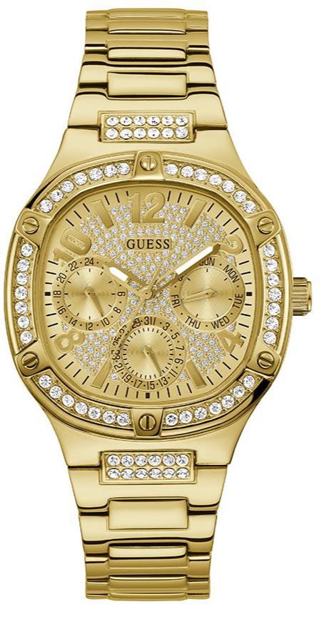 Guess Duchess Quartz Gold Dial Gold Steel Strap Watch For Women - GW0558L2 Buy Now By Guess