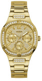 Guess Duchess Quartz Gold Dial Gold Steel Strap Watch For Women - GW0558L2 Buy Now By Guess