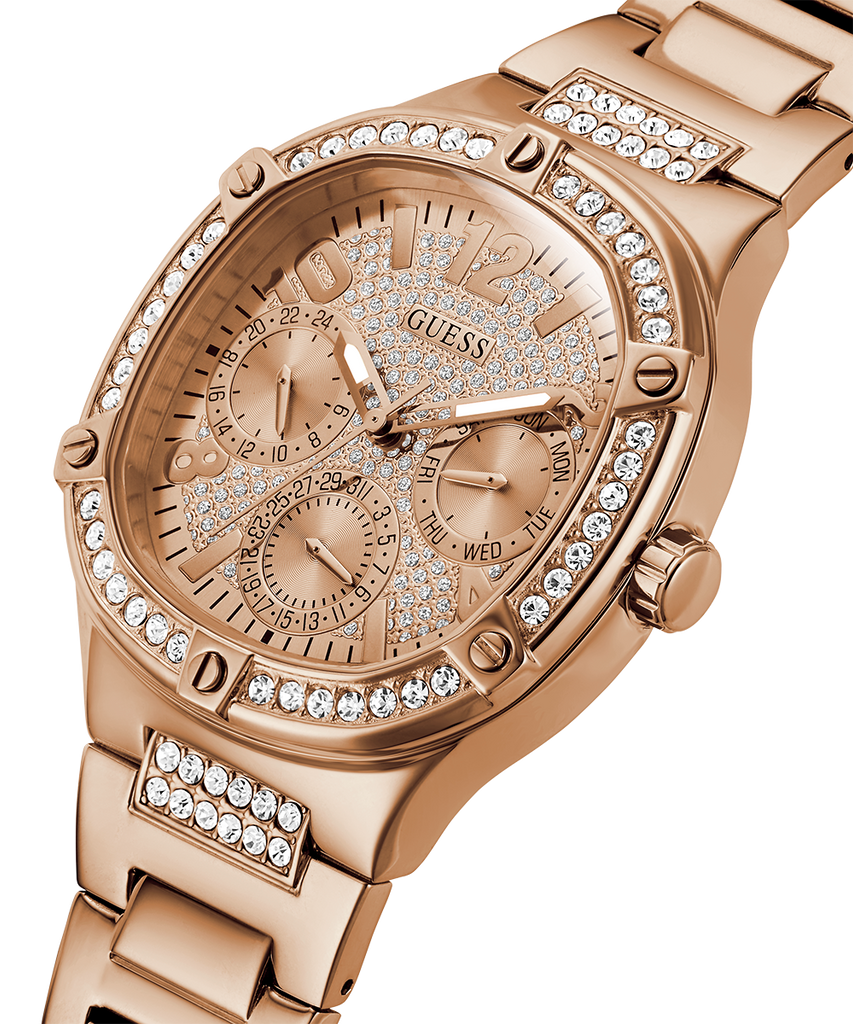 Guess Duchees Quartz Rose Gold Dial Rose Gold Steel Strap Watch For Women - GW0558L3 Buy Now By Guess
