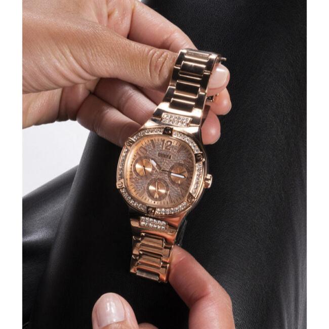 Guess Duchees Quartz Rose Gold Dial Rose Gold Steel Strap Watch For Women - GW0558L3 Buy Now By Guess
