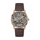 Guess Gadget Brown Dial Brown Leather Strap Watch for Men - GW0570G2 Buy Now By Guess