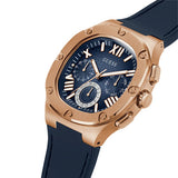 Guess Headline Multifunction Quartz Blue Dial Blue Silicone Strap Watch For Men - GW0571G2 Buy Now By Guess
