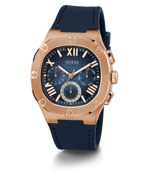 Guess Headline Multifunction Quartz Blue Dial Blue Silicone Strap Watch For Men - GW0571G2 Buy Now By Guess