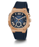 Guess Headline Multifunction Quartz Blue Dial Blue Silicone Strap Watch For Men - GW0571G2 Buy Now By Guess