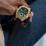 Guess Headliner Multifunction Green Dial Black Silicone Strap Watch For Men - GW0571G3 Buy Now By Guess