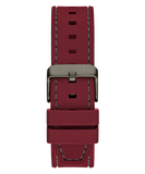 Guess Headline Multifunction Grey Dial Burgundy Silicone Strap Watch For Men - GW0571G4 Buy Now By Guess