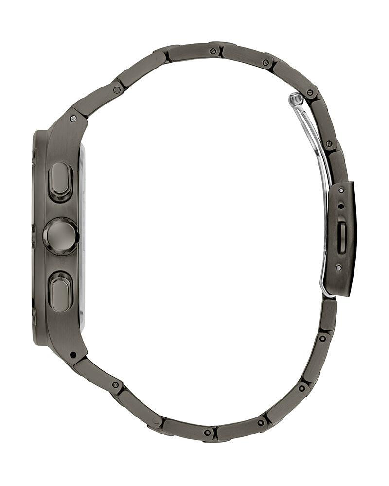 Guess Headliner Quartz Black Dial Grey Steel Strap Watch For Men - GW0572G5 Buy Now By Guess