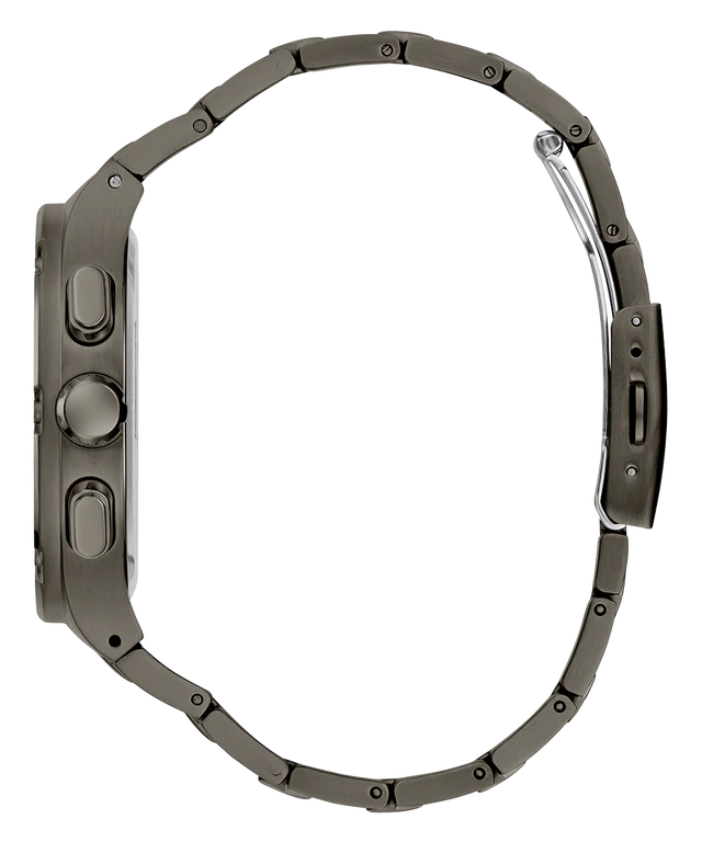 Guess Headliner Quartz Black Dial Grey Steel Strap Watch For Men - GW0572G5 Buy Now By Guess