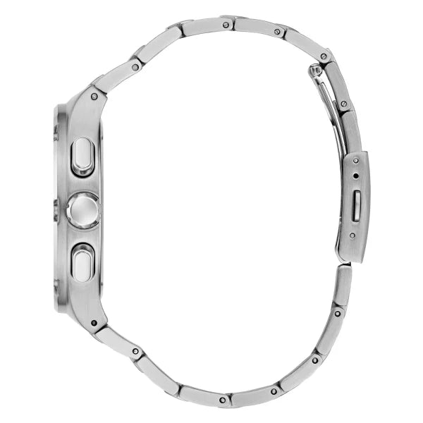 Guess Headline Quartz Green Dial Silver Steel Strap Watch For Men - GW0572G6 Buy Now By Guess