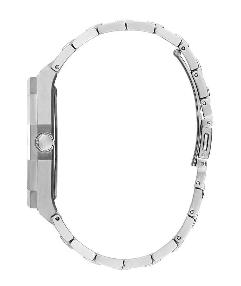 Guess Asset Quartz Blue Dial Silver Steel Strap Watch For Men - GW0575G4 Buy Now By Guess