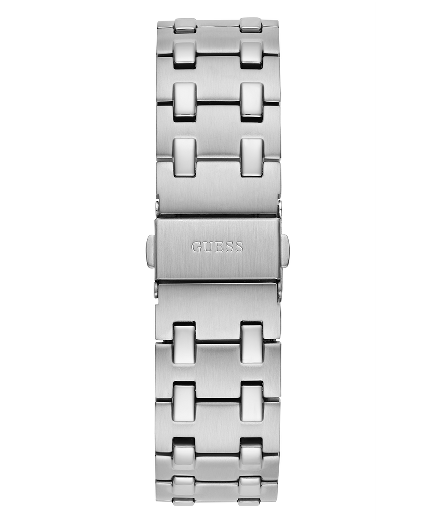 Guess Asset Quartz Blue Dial Silver Steel Strap Watch For Men - GW0575G4 Buy Now By Guess