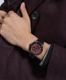 Guess Asset Quartz Red Dial Black Steel Strap Watch For Men - GW0575G5 Buy Now By Guess