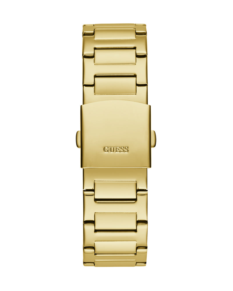Guess Duke Glitz Crystals Gold Dial Gold Steel Strap Watch For Men - GW0576G2 Buy Now By Guess